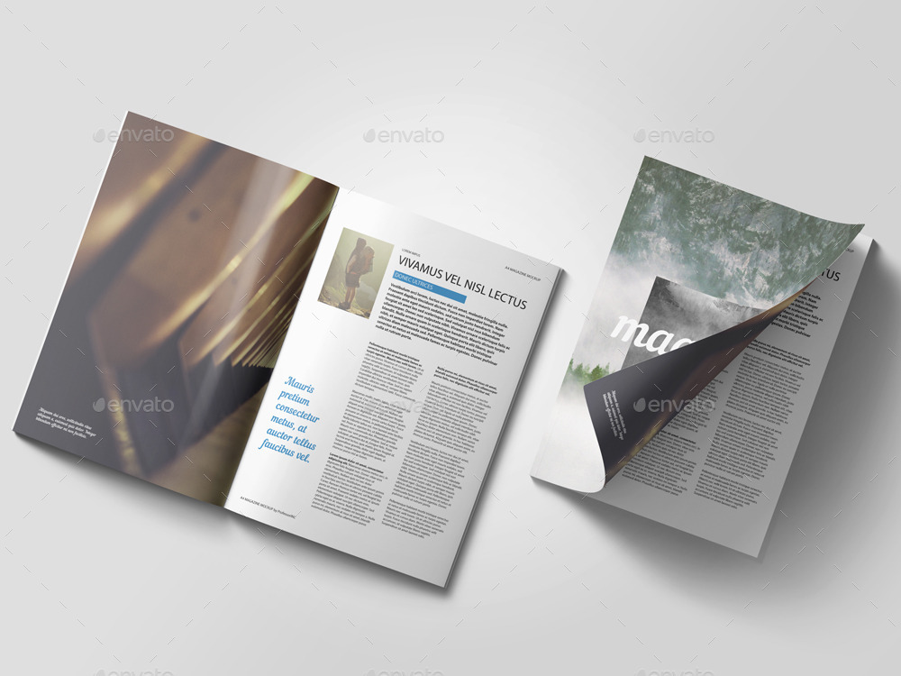 A4 Magazine Mockup - Set 2 by professorinc | GraphicRiver